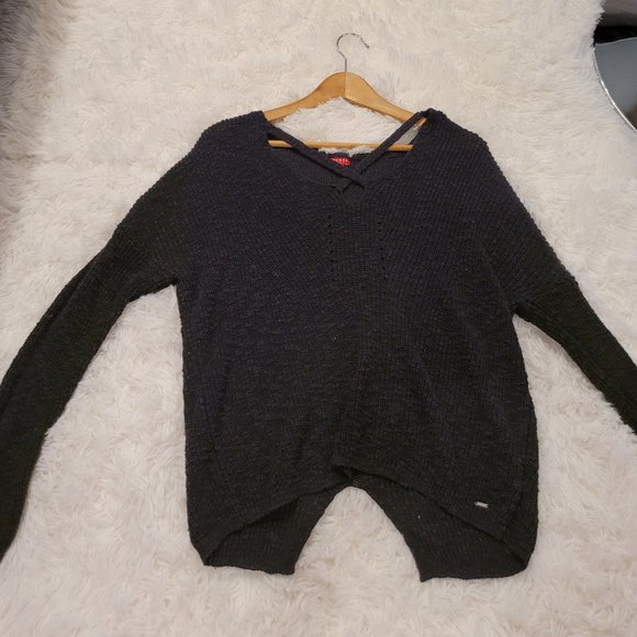 Guess Los Angeles Black Criss-Cross V-Neck - Picture 2 of 6